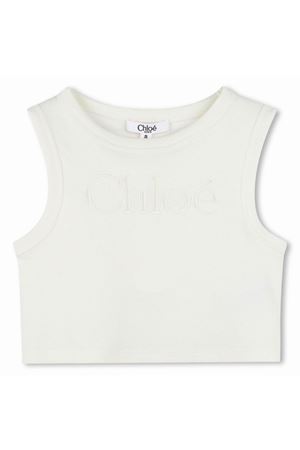 white cotton top CHLOE' KIDS | C20482117